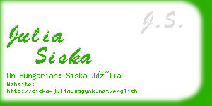 julia siska business card